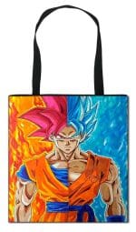 Tote Bag Dragon Ball Goku Blue & God