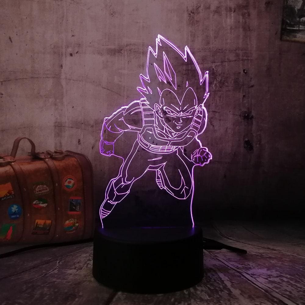 Lampe LED 3D Dragon Ball Prince Saiyan Vegeta – Image 6
