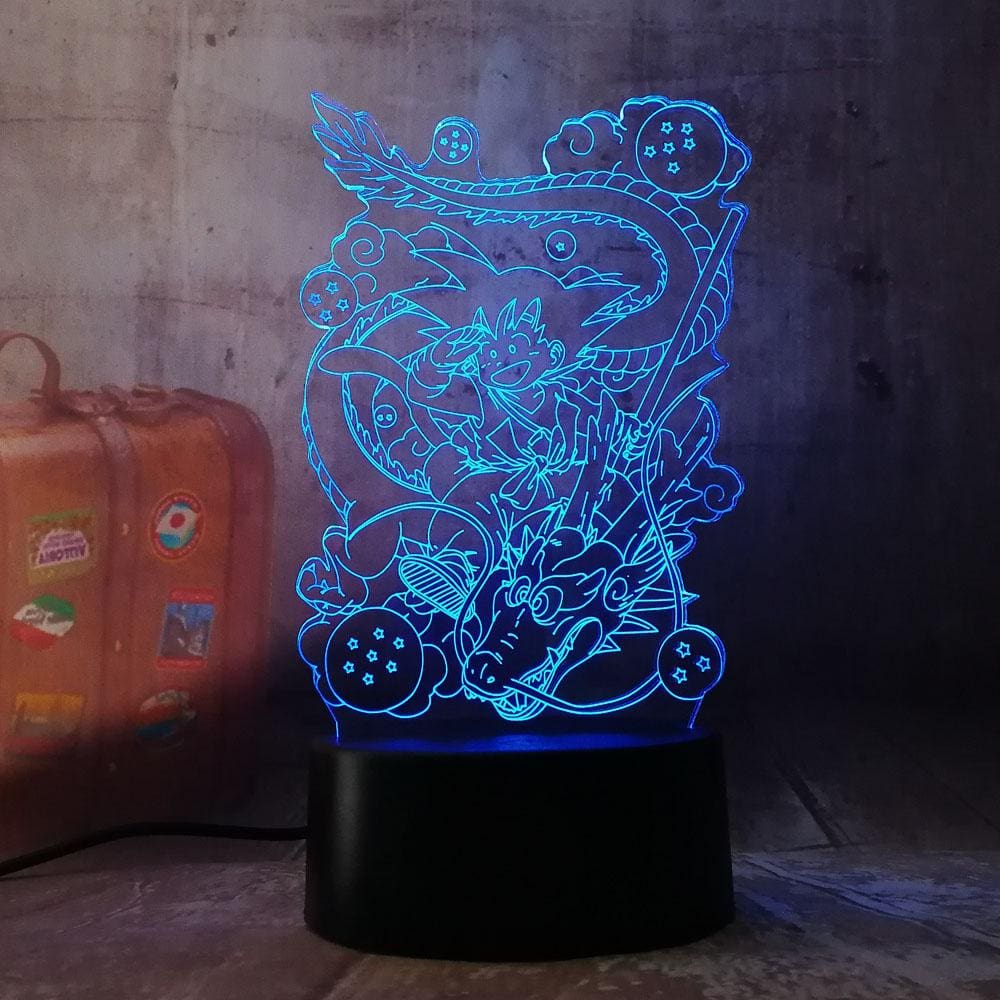 Lampe LED 3D Dragon Ball Goku Petit & Shenron – Image 4
