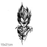 Tatouage Temporaire DBZ Vegeta
