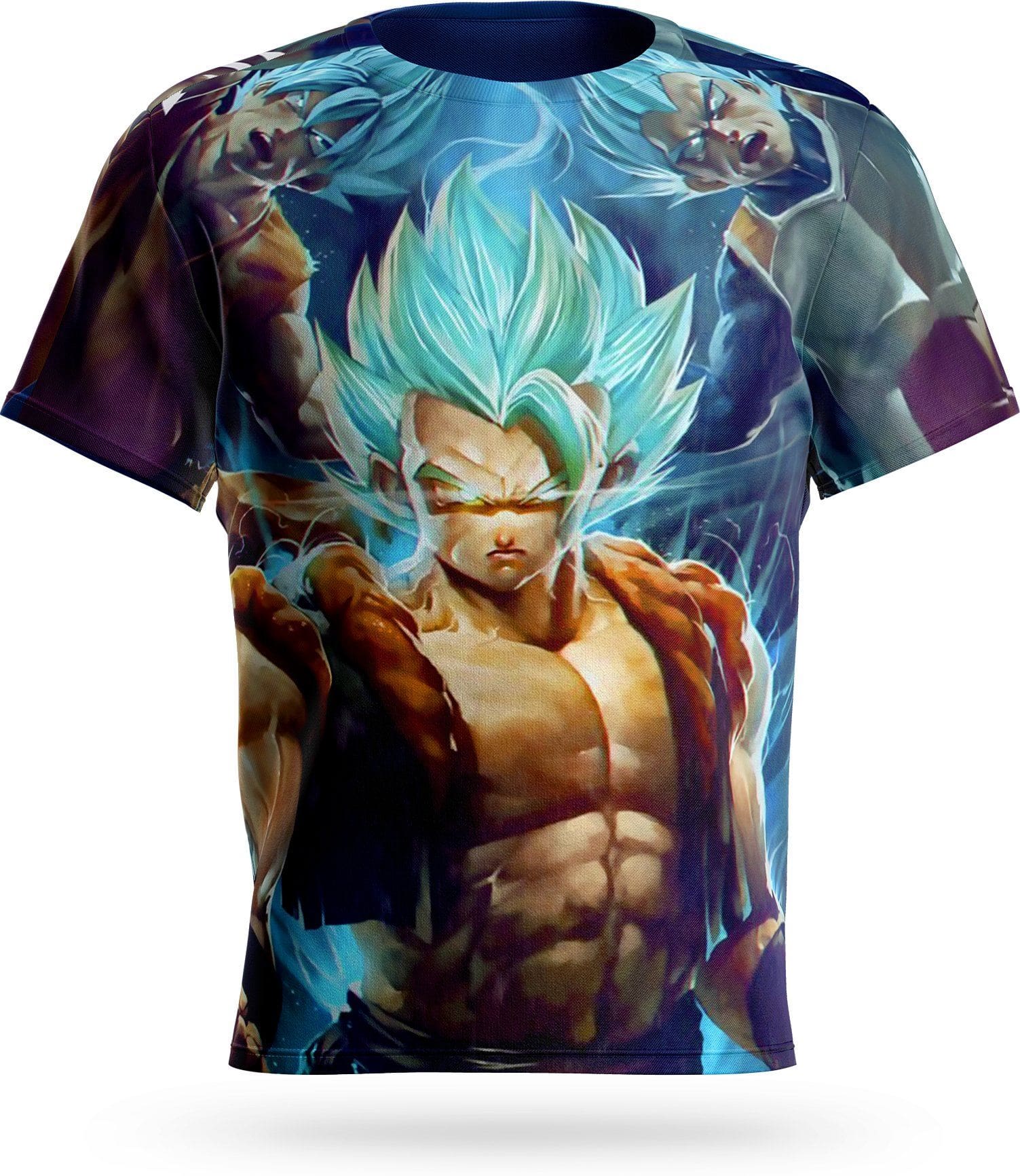 T-Shirt Dragon Ball Gogeta Super Saiyan Blue – Image 3