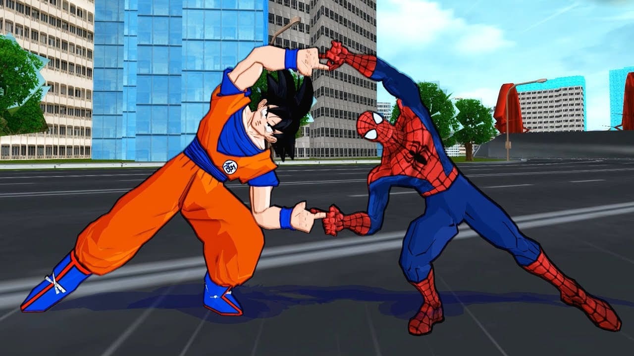 goku et spiderman